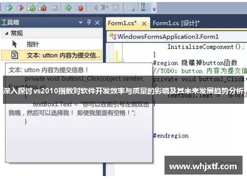 深入探讨vs2010指数对软件开发效率与质量的影响及其未来发展趋势分析